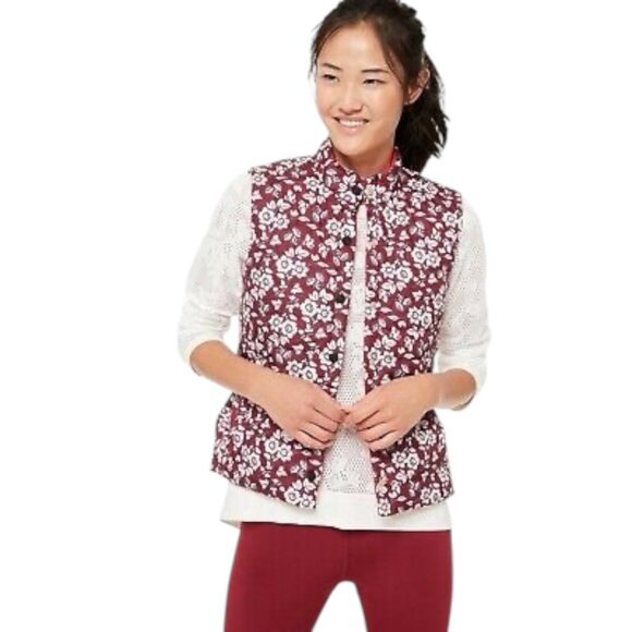 🆕 Kate Spade Begonia Bloom So Foxy Reversible Quilted Vest